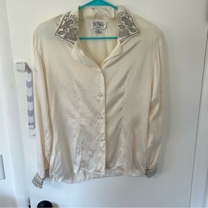 Vintage Bob Mackie Silk Button Down Blouse